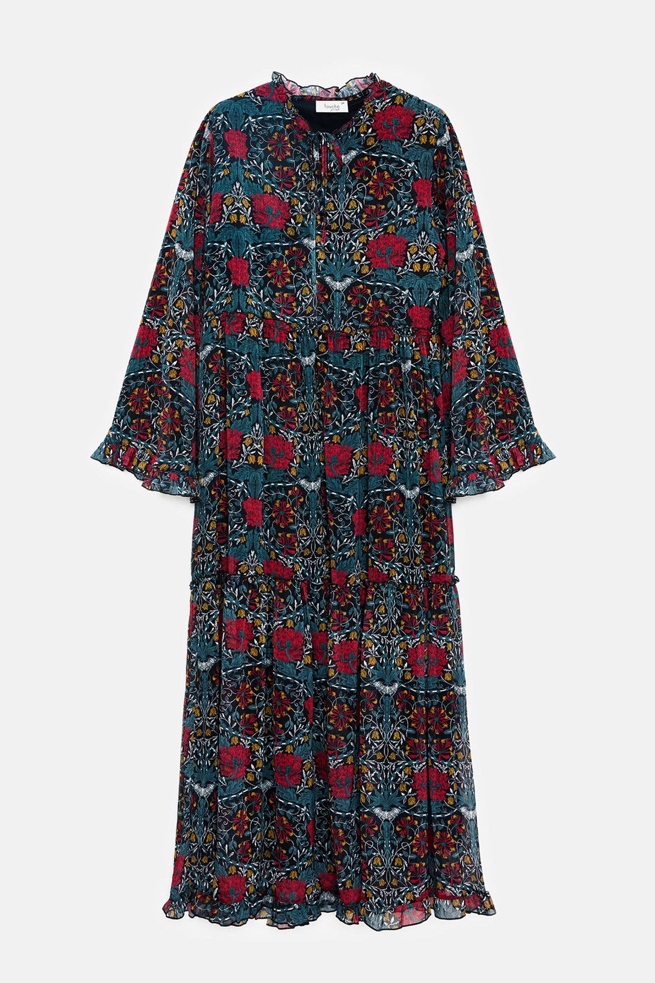 Siyah CHIFFONJURK MET BLOEMENPATROON voor groothandel op Faire4