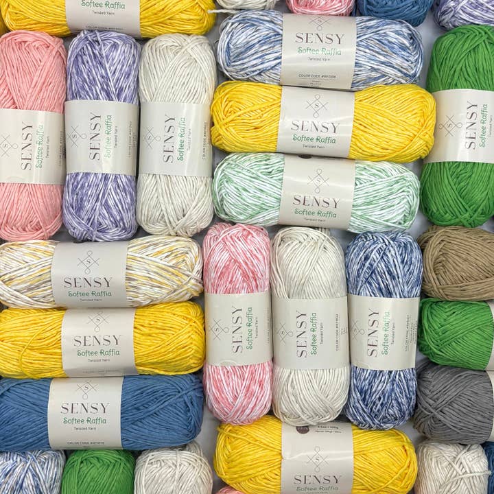 Sensy - Wholesale Yarn - Sensy Softee Raffia Twisted Yarn, 3.5 oz, 109 Yards, 100% Polyester, Gauge 4 Medium32