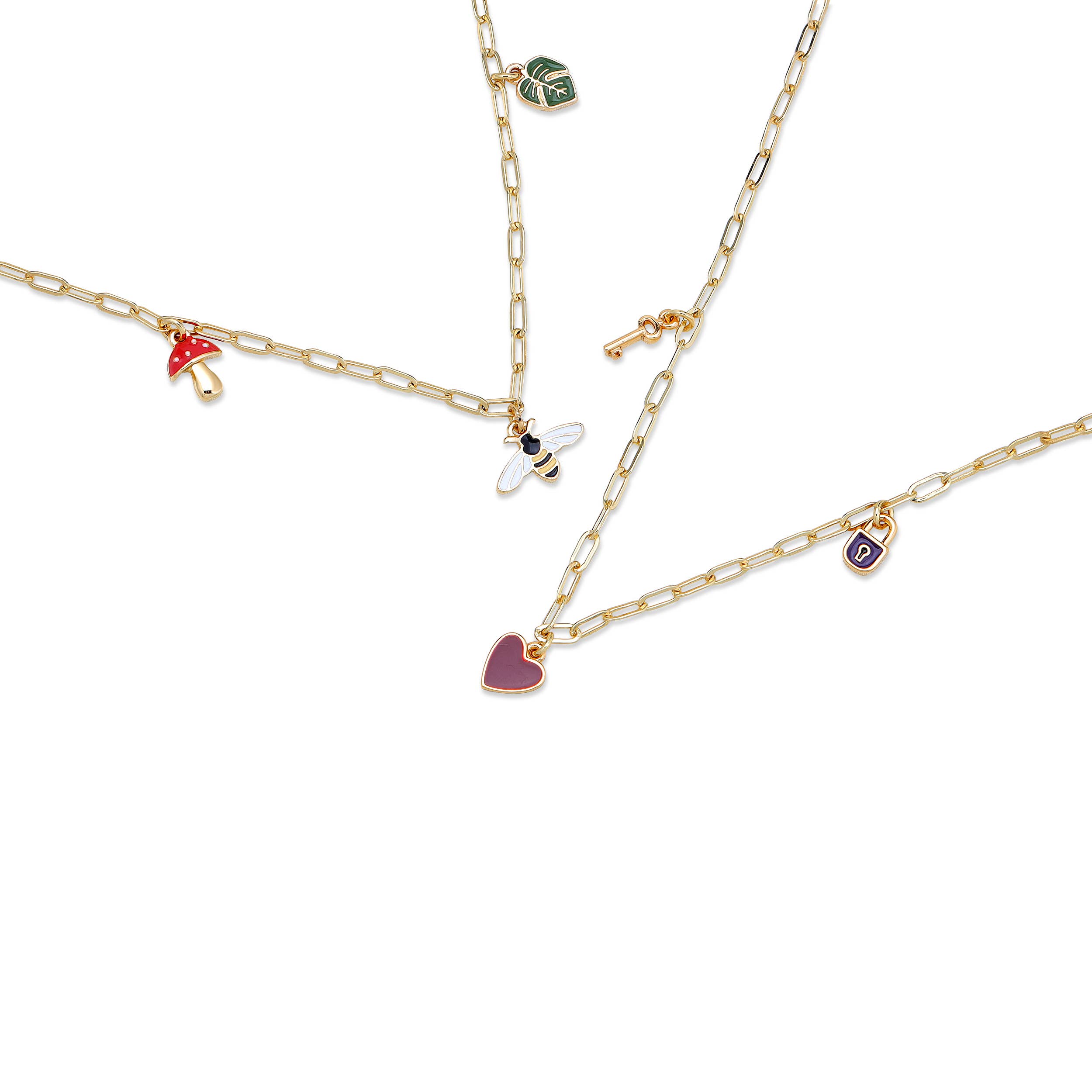 Lucky Feather - Wholesale Pendant/Charm Necklace - Enamel Treasure Necklace - Love6