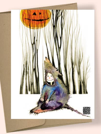 DRENG HYLE AKVAREL LYKØNSKNINGSKORT for engroshandel hos Studio Masha D'yans