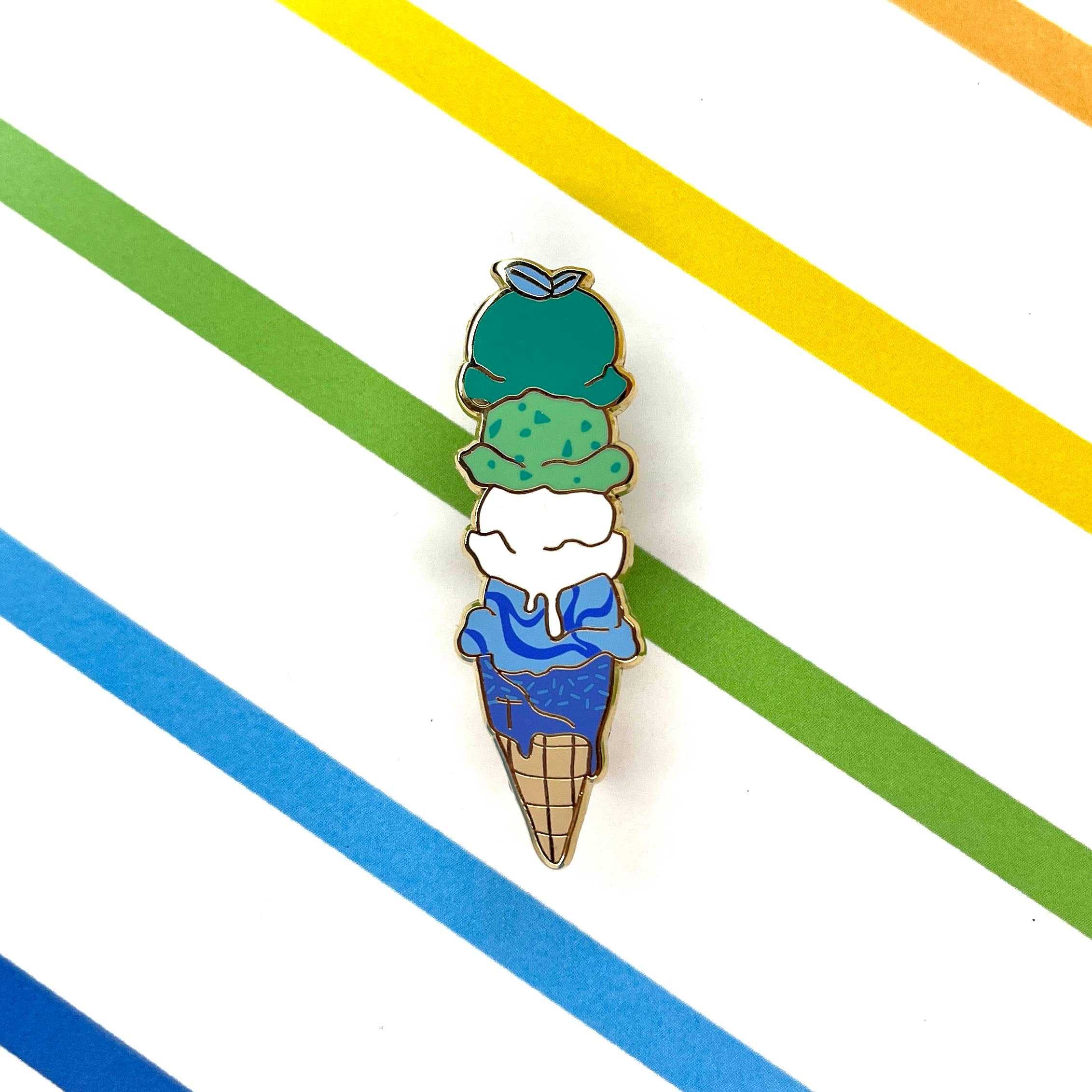 Geek Studio - Wholesale Lapel Pin/Button - Pride Ice Cream Cone Enamel Pins8