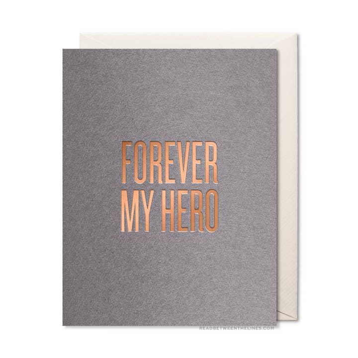 Read Between The Lines® - Wholesale Love Card - Forever My Hero Card0