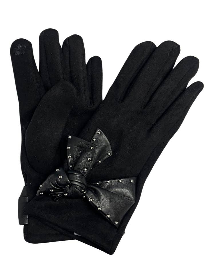 Suede Bow Glove for wholesale by Marcus Adler