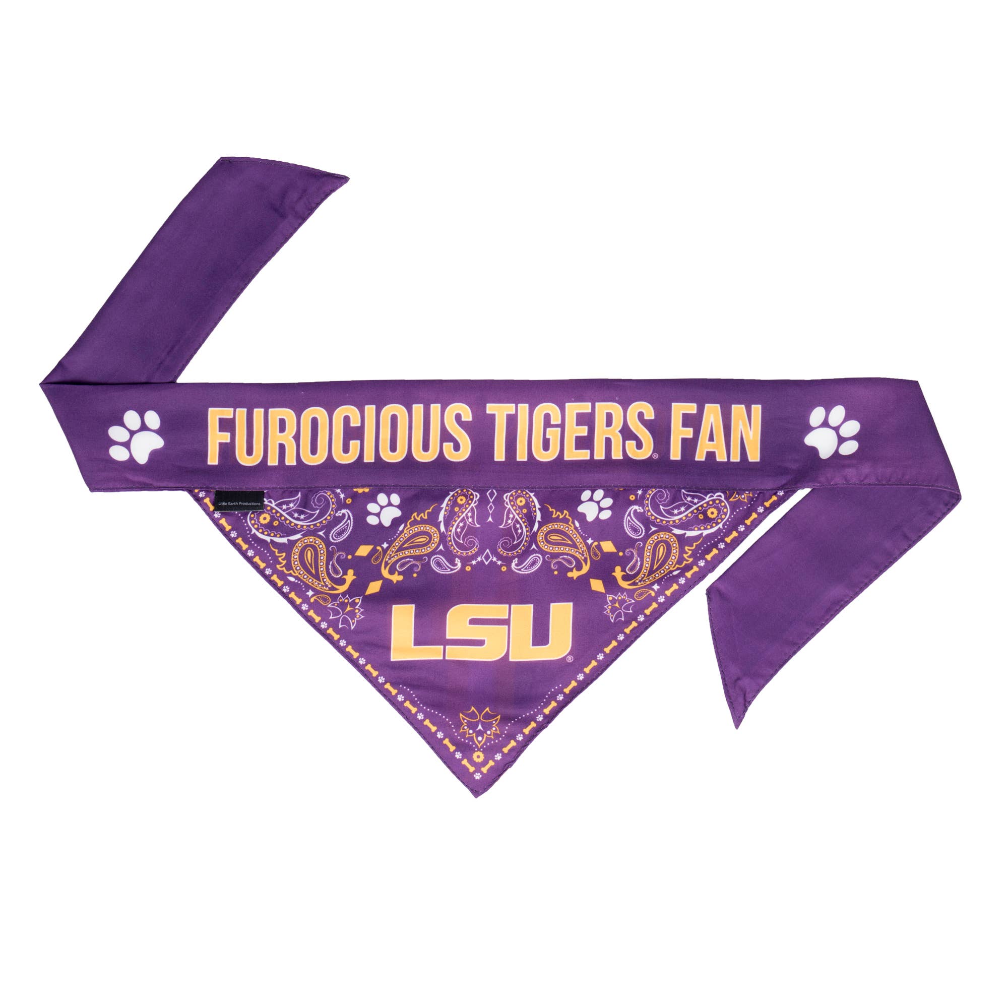 Little Earth Productions - Wholesale Pet Bandana - Dog - NCAA LSU Tigers Reversible Pet Bandana1
