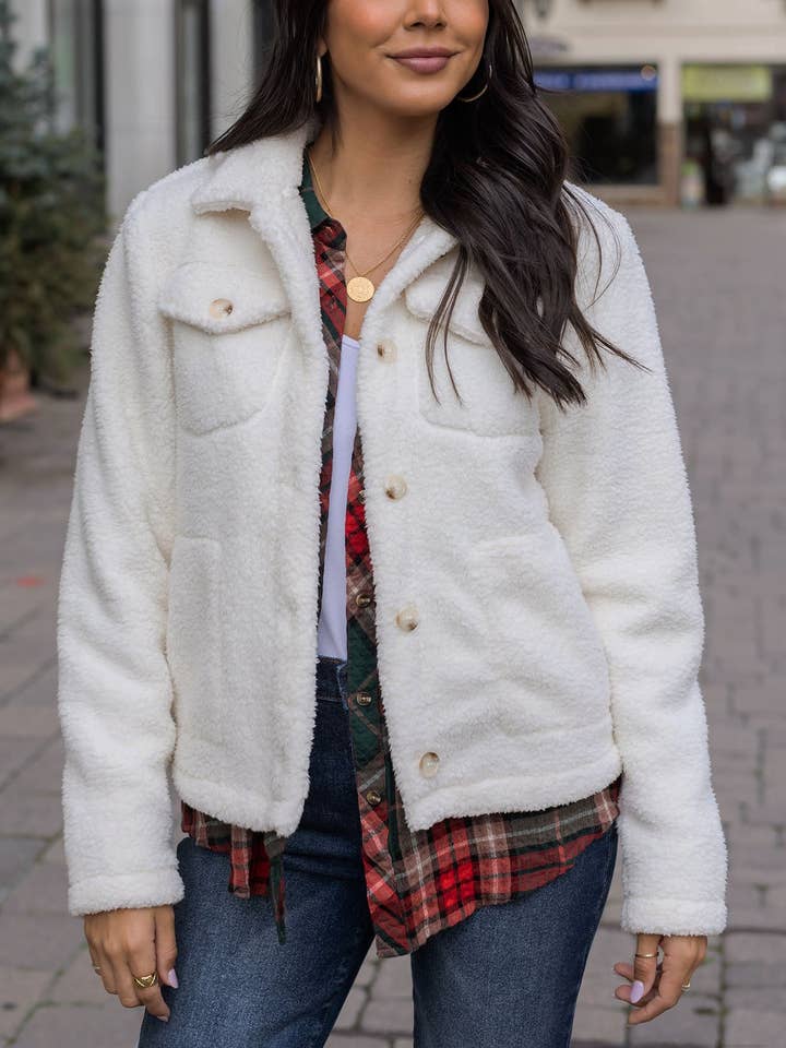 Crema Giacca in pile in vendita all'ingrosso su Faire0