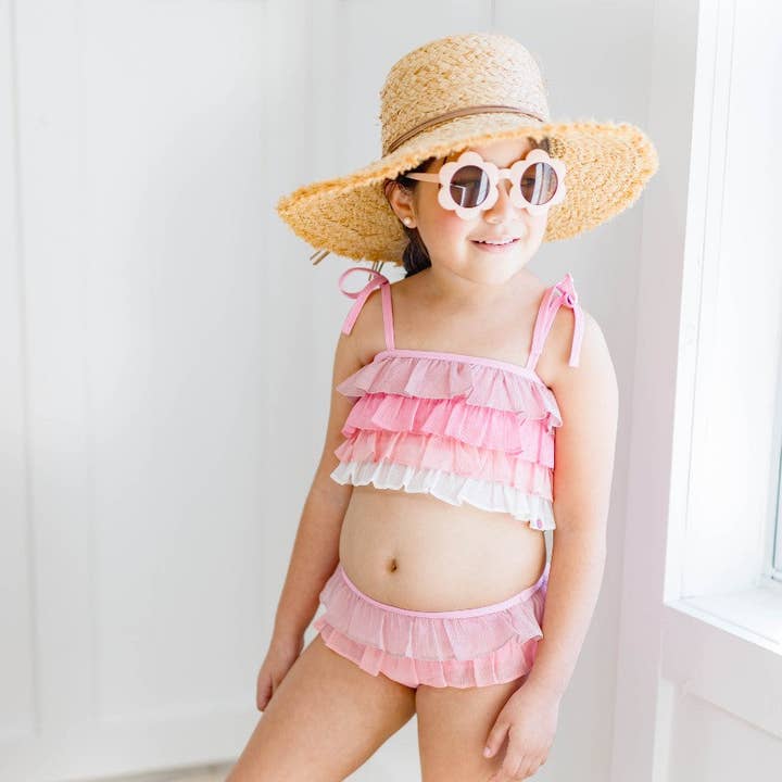 Cheeky Plum - Vendita all'ingrosso Costume intero - Bambini - Costume da bagno Rowan Shimmer - Sfumatura Tramonto Rosa