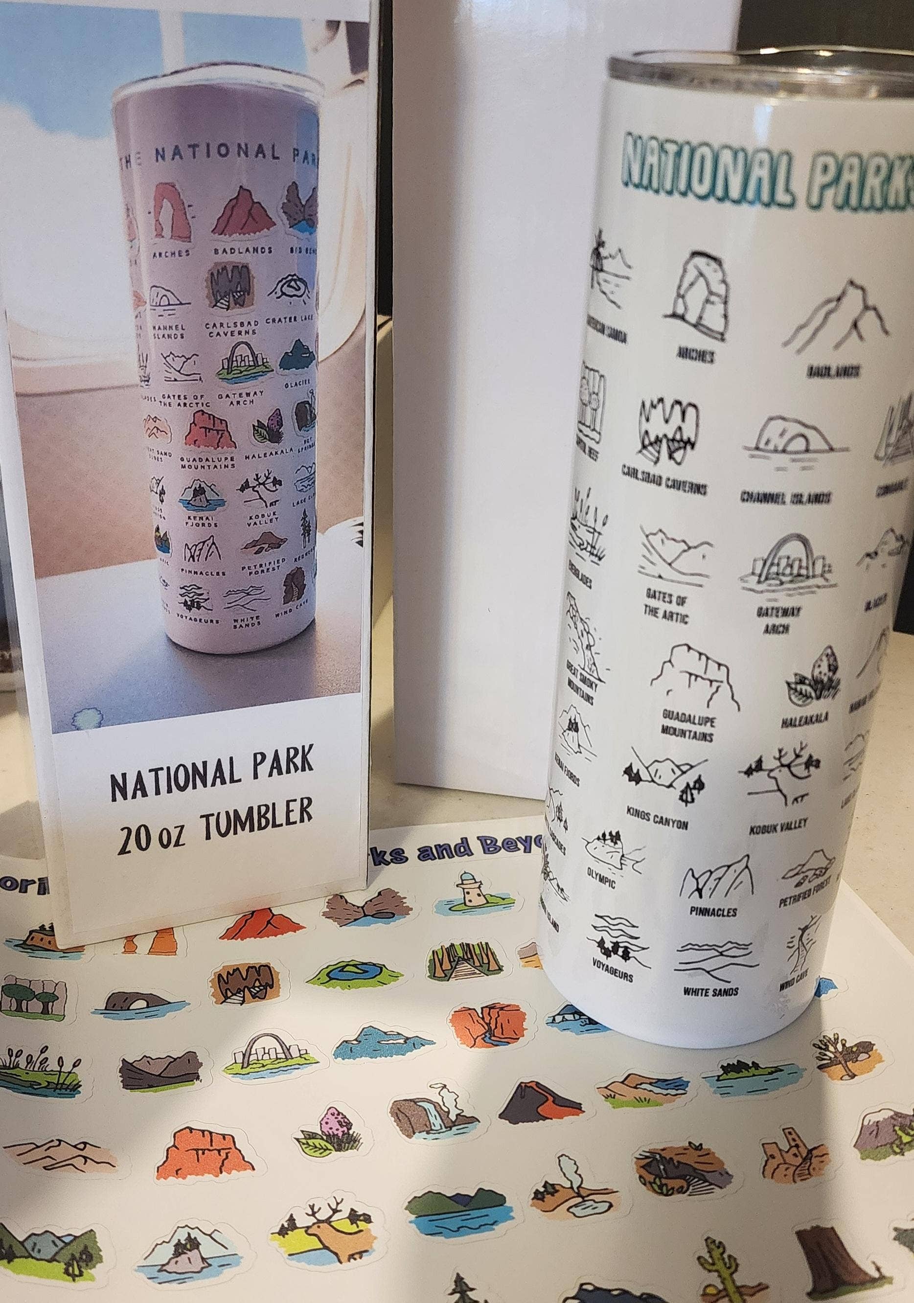 National Parks and Beyond - Wholesale Insulated Mug/Tumbler - National Parks Checklist 20 oz Metal Tumbler6