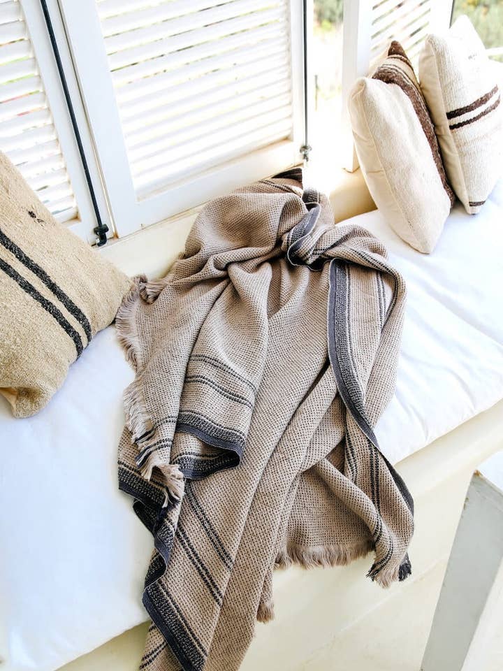 Merlot Cotton Throw for wholesale by Primitive