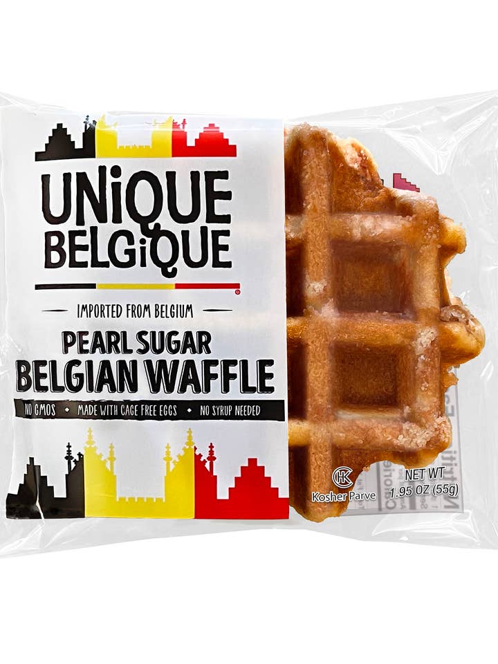 Unique Belgique - 55 gram Liege Pearl Sugar Waffle Shipper for wholesale by The Runaton Group, Inc.