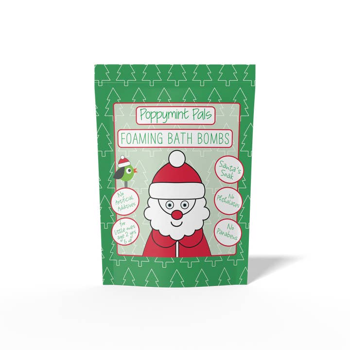 Poppymint Pals - Wholesale Bath bomb/fizz - Santa Limited Edition Foaming Bath Bombs1