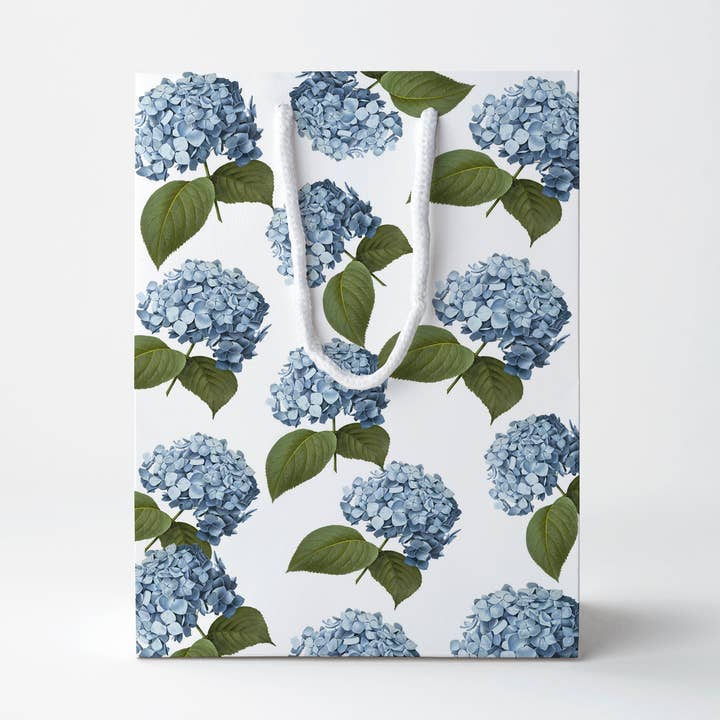 Blue Hydrangea Gift Bag for wholesale by JOSIL Paperie & Gift