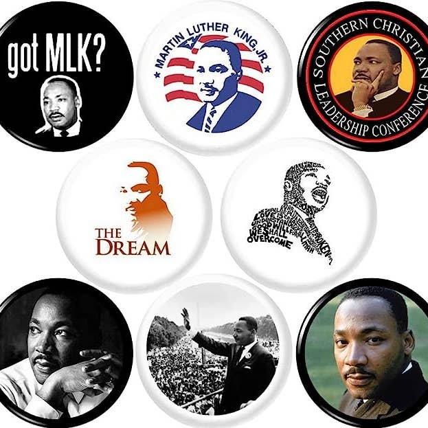 Martin Luther King x 8 1"inch(25 mm) buttons pins blm africa for wholesale by Pinbax Express