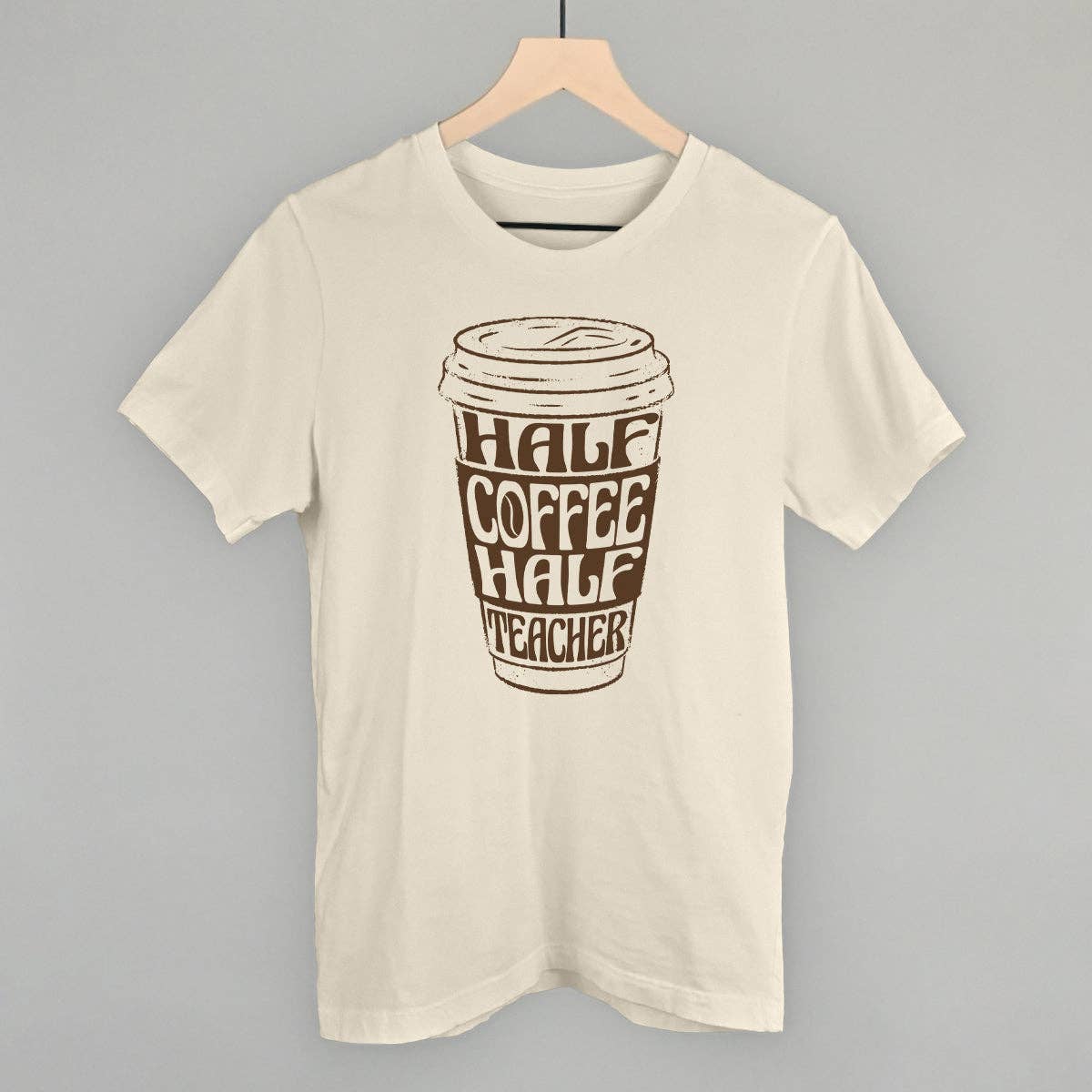 Ivy + Cloth - Wholesale Screen Printed T-Shirt - Women's - Half Coffee Half Teacher12