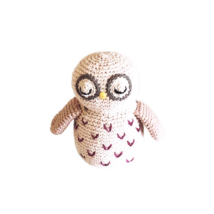 Pebble - Wholesale Handheld Rattle - Baby - Woodland Toy - Baby Owl Rattle