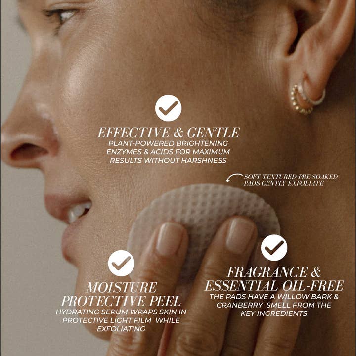 Fitglow Beauty - Wholesale Facial Exfoliant/Scrub - Plant Active Peel Pads
