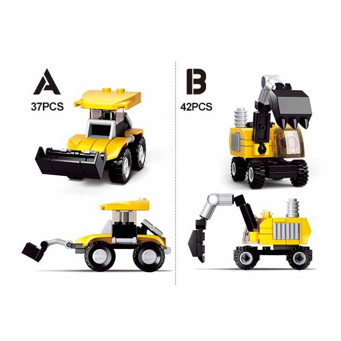 Texas Toy Distribution - Wholesale Building Set - Kids - Builder Construction Building Brick Display Set x2 each kit