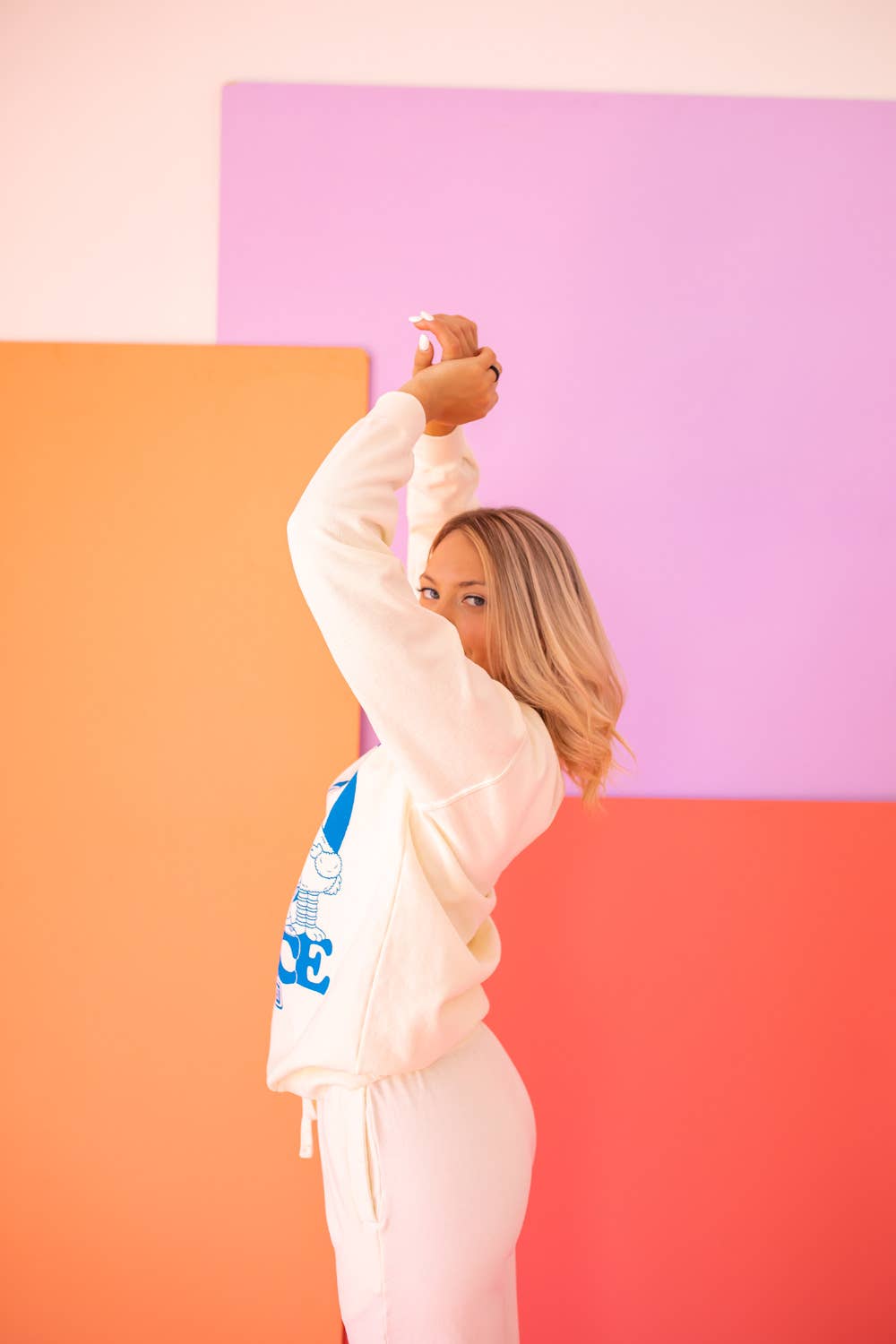 Ivory Peace Sesame Sweatshirt for wholesale on Faire6