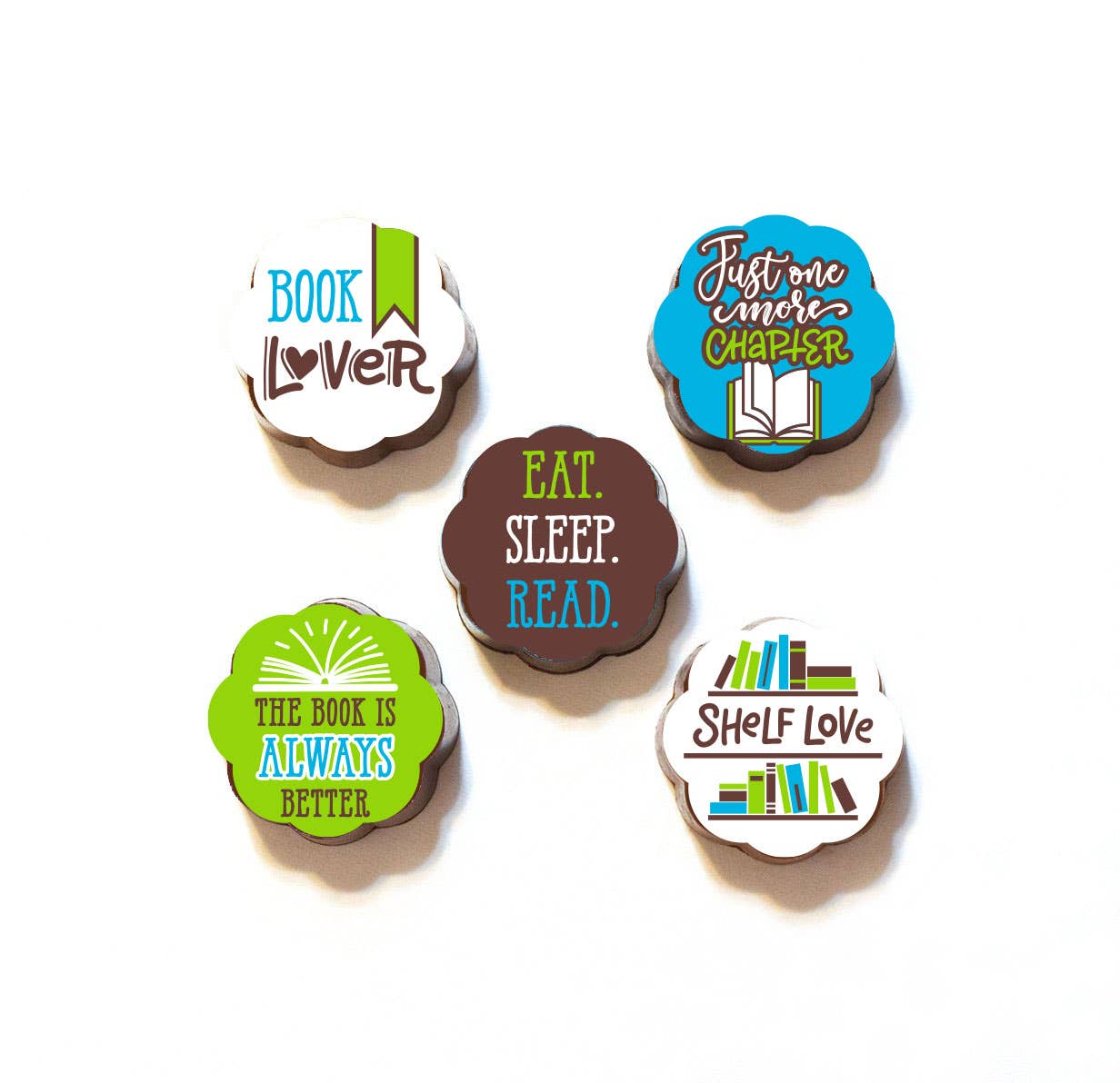 Chouquette - Wholesale Chocolate box - Book Lovers Chocolates - Box of 5 chocolate caramels