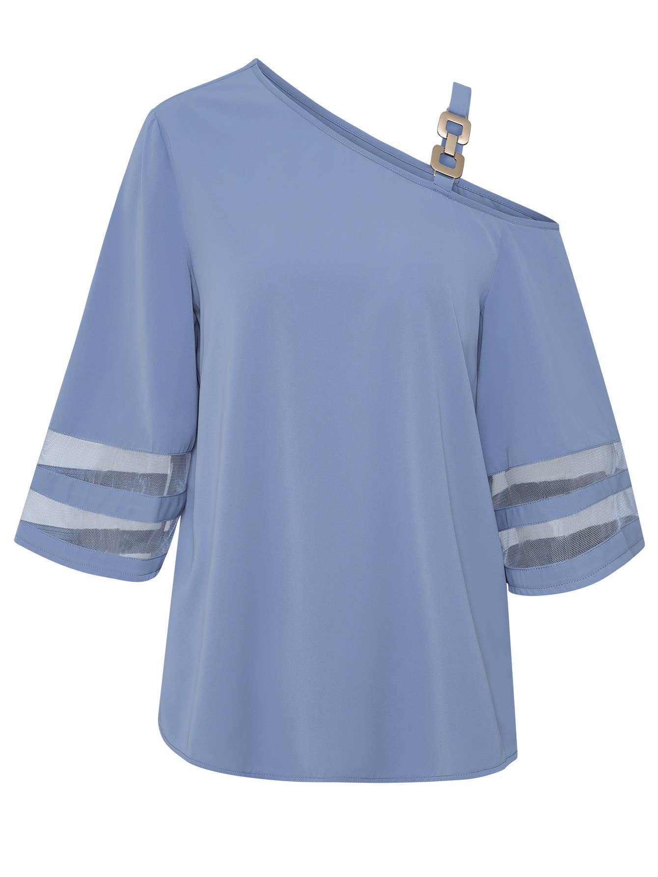 HIDDENBRAND - Wholesale Blouse - Women's - One Off Shoulder T-Shirts Loose Half  Sleeve Blouse Shirt7