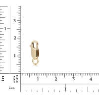 Plazko - Wholesale Clasp - 14Kt Gold Filled 10.3x3mm Lobster Clasp W/ Open Ring - 5pcs/pk1