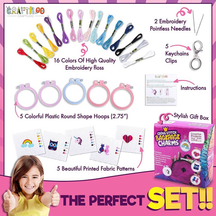 Craftiloo - Wholesale Embroidery/Cross Stitch Supplies - Cross stitch kit for kids (girls)1