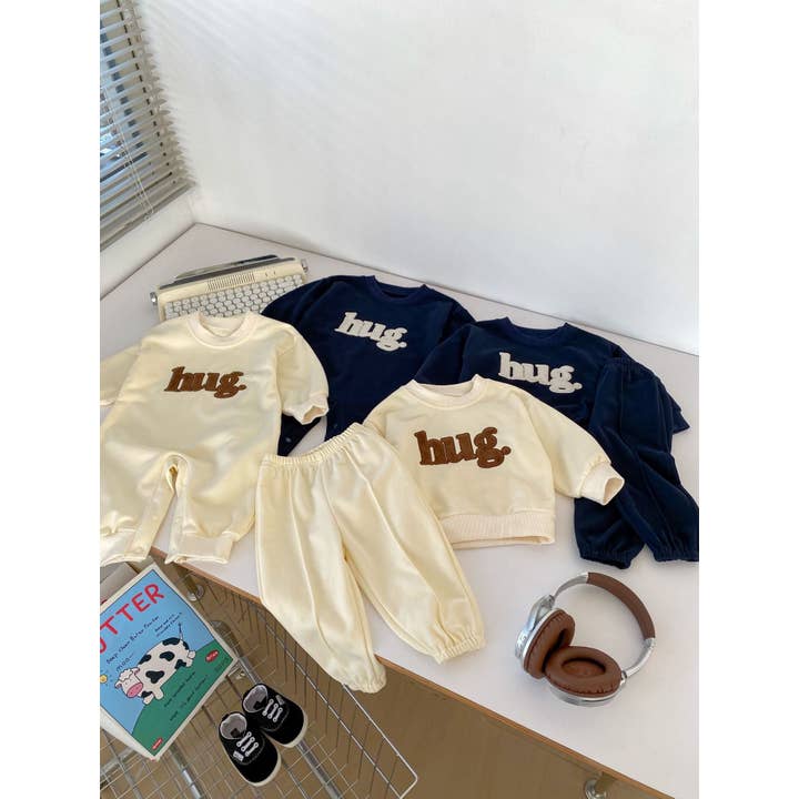 Spring Baby And Kids Unisex Letters Pattern Pullover Top And Pants, Romper Clothing Set for wholesale by MyKids-USA®