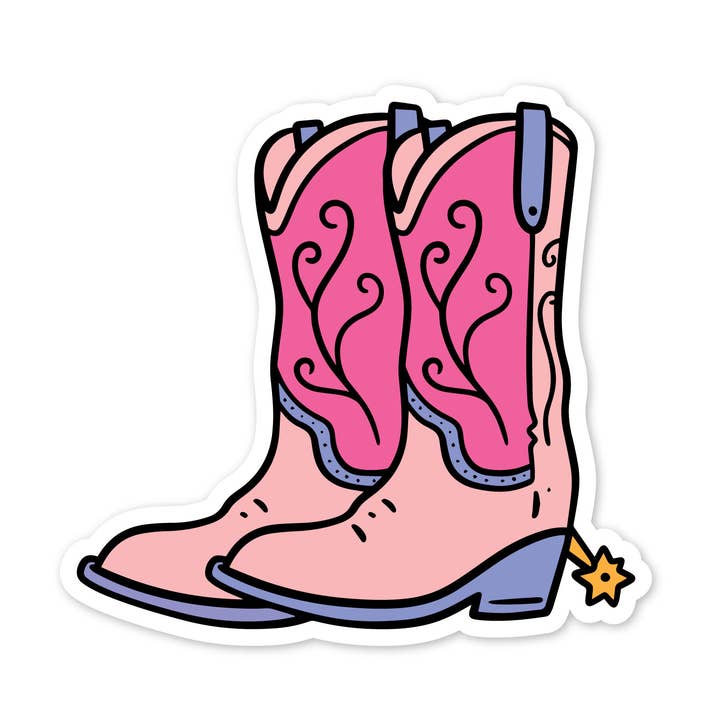 Pegatina Cowgirl Boots para venta al por mayor de The Stickerie