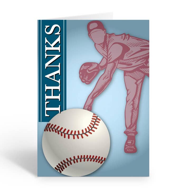 Baseball Sports Note & Thank You Cards, Batter Up, 10 Count for wholesale by Stonehouse Collection