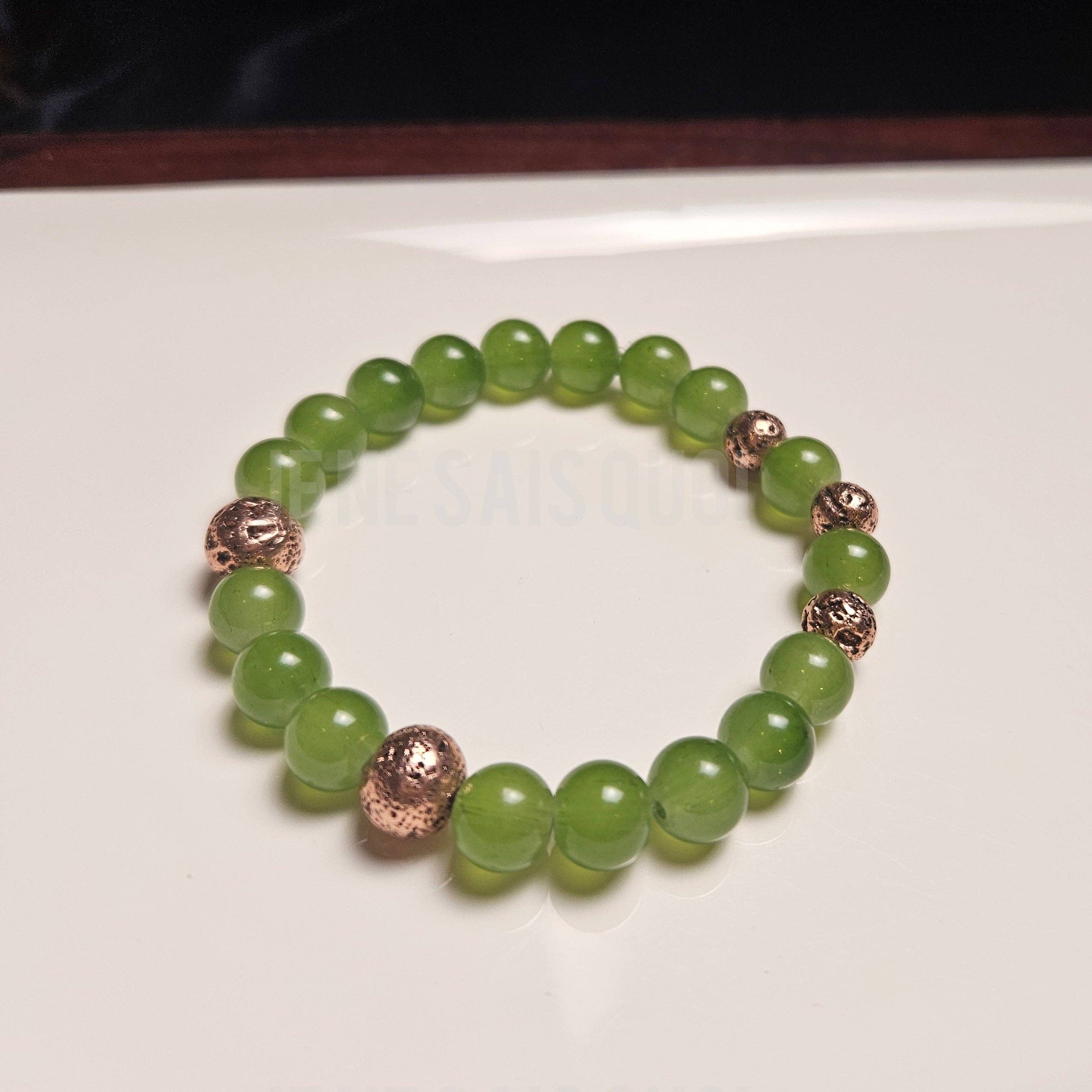 Je Ne Sais Quoi - Wholesale Beaded Bracelet - Luminous Grace- Limited Edition- Leaf Lava I1