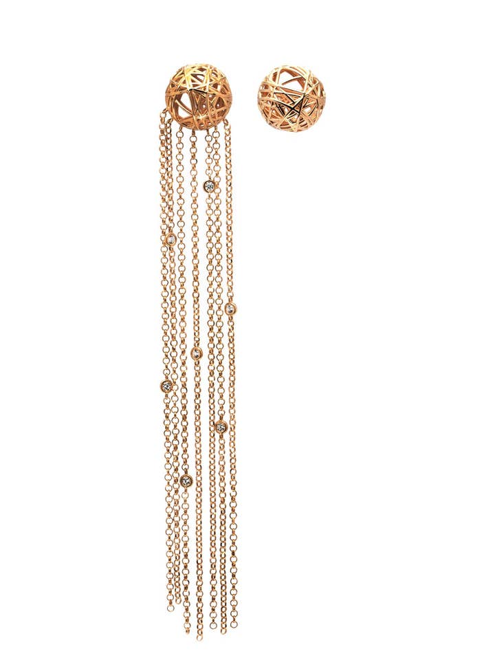 Orecchini Asimmetrici Cipó per la vendita all'ingrosso da parte di THAIS BERNARDES GIOIELLI