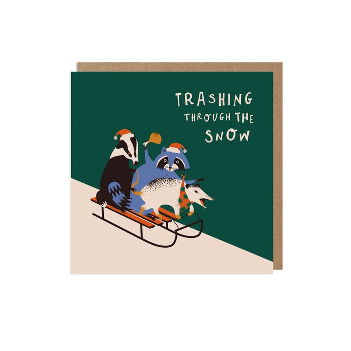 Funny Christmas Card – Trashing Through the Snow for wholesale by Betiobca