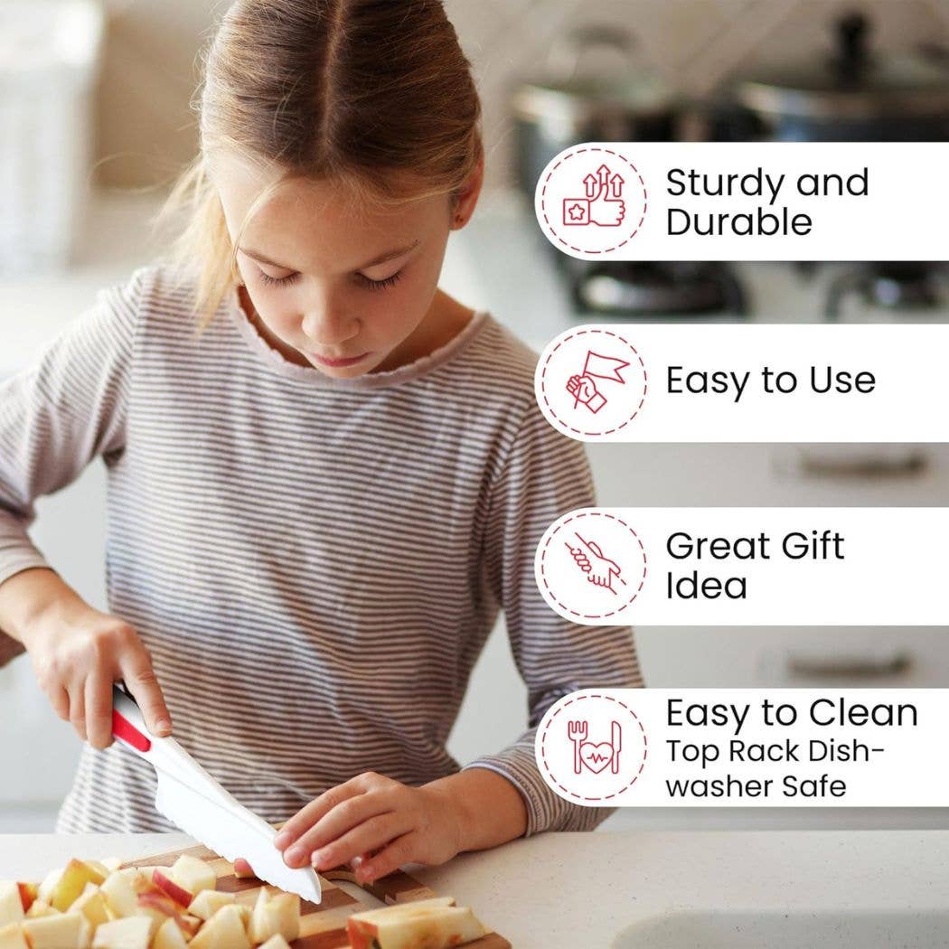 Zulay Kitchen - Wholesale Knife Set - Safety Knife Set for Kids - 3 Piece2