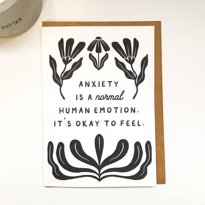 It's Okay To Feel Greeting Card for wholesale by Port Nova Paper Co.