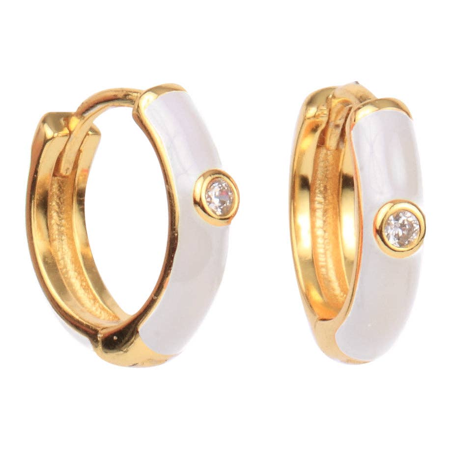 Color Shout - Vente Petits anneaux - Jour de match : Créoles Huggie aux couleurs de l'équipe sur un drapeau à fanion5