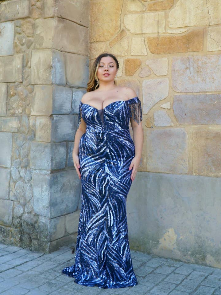 Sequin dress TG 31963 for wholesale by Invitadissimas