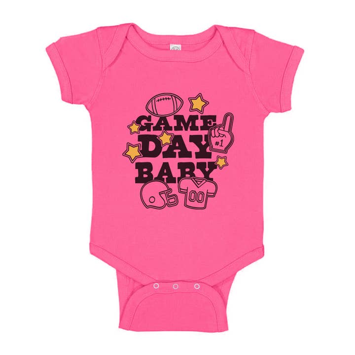 Itsy Bitsy Bella Co - Wholesale Bodysuit (Non-Footed) - Baby - Game Day Baby, Baby Bodysuit3