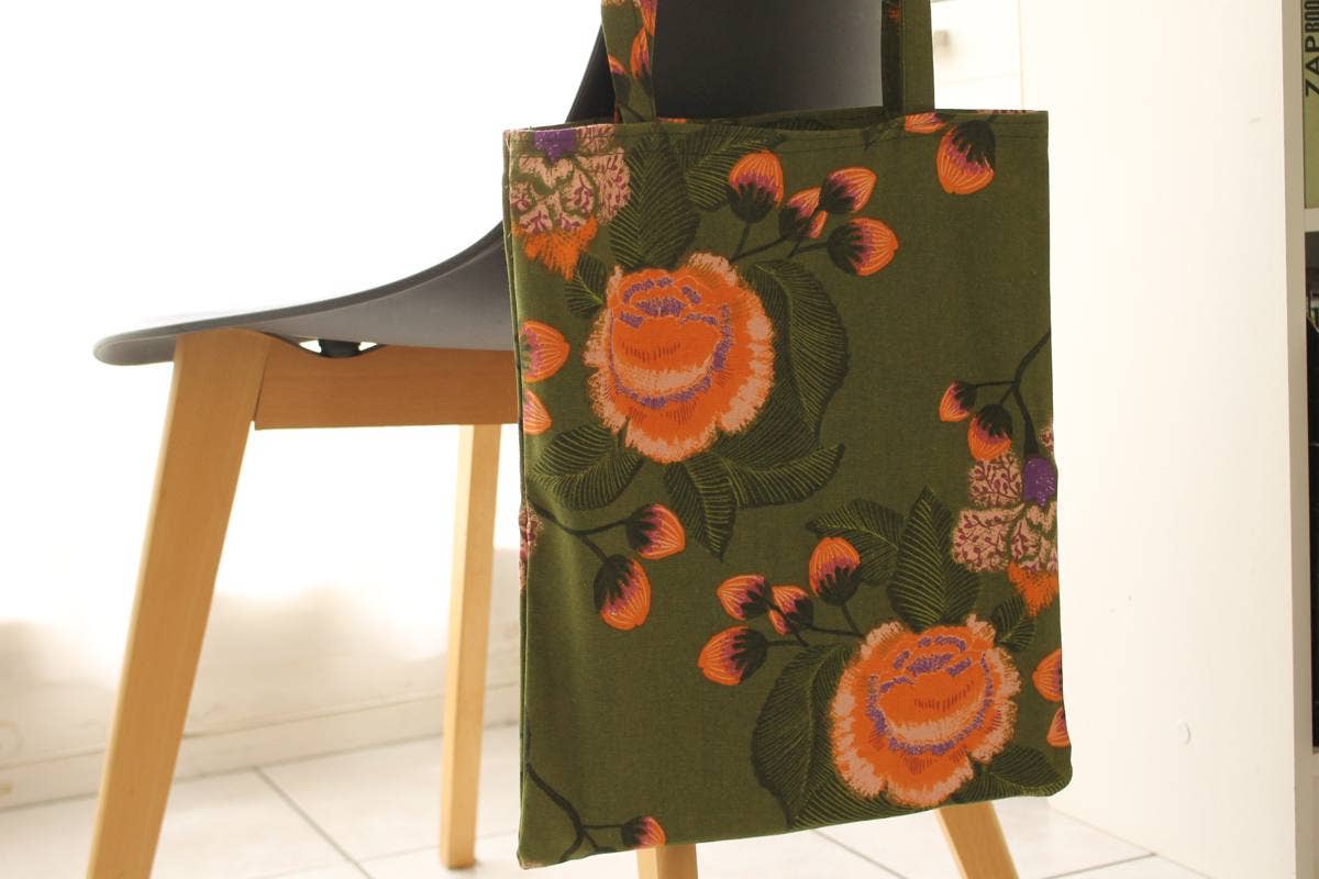 Sabrina Trefle - Wholesale Tote Bag - Women's - Lisa green and orange tote bag0