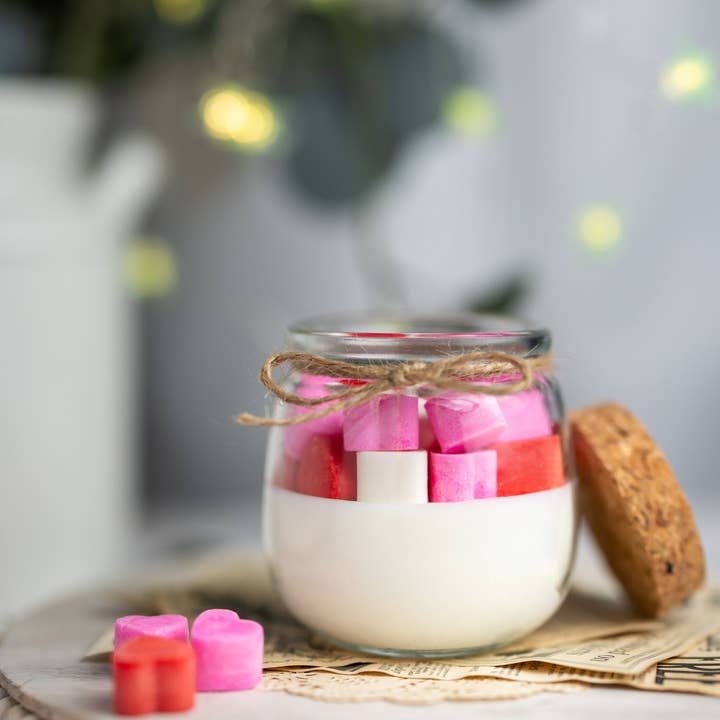 MySunshineCandless - Wholesale Novelty Candle - Hearts candle | Candy Hearts Candle| Conversation Hearts can