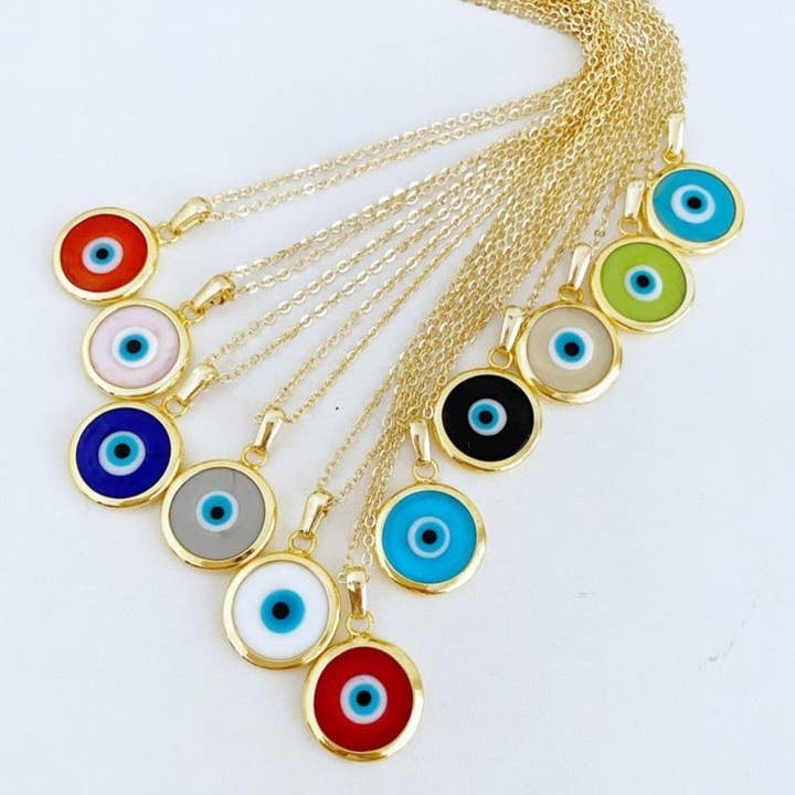 Evileyefavor - Wholesale Pendant/charm necklace - Murano Evil Eye Necklace, Evil Eye Jewelry, Glass Murano Bea