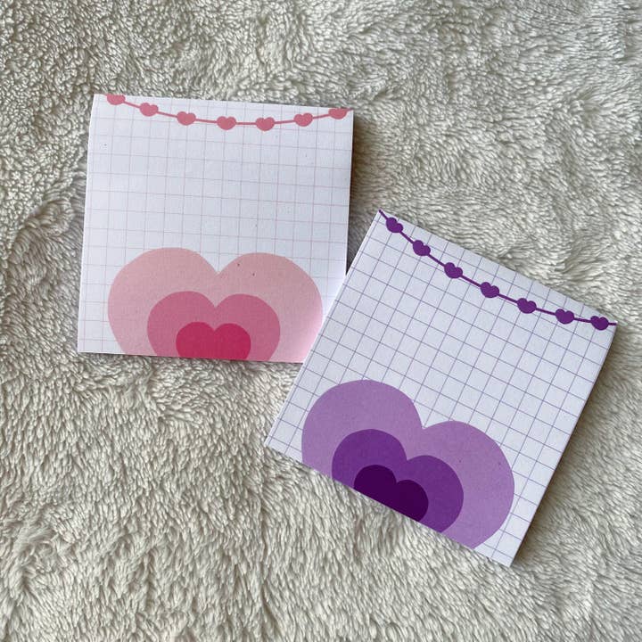 Heart Grid plakbriefjes voor wholesale door uchii studio
