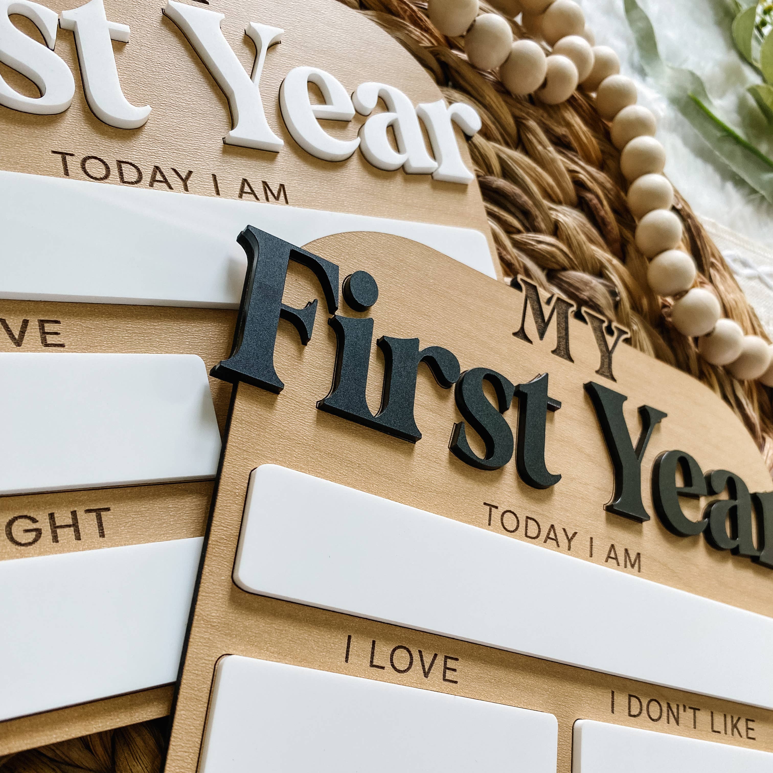 Claire and Bella - Vente Illustration événement/souvenir - Enfant et bébé - Tableau des statistiques mensuelles des jalons de la première année5