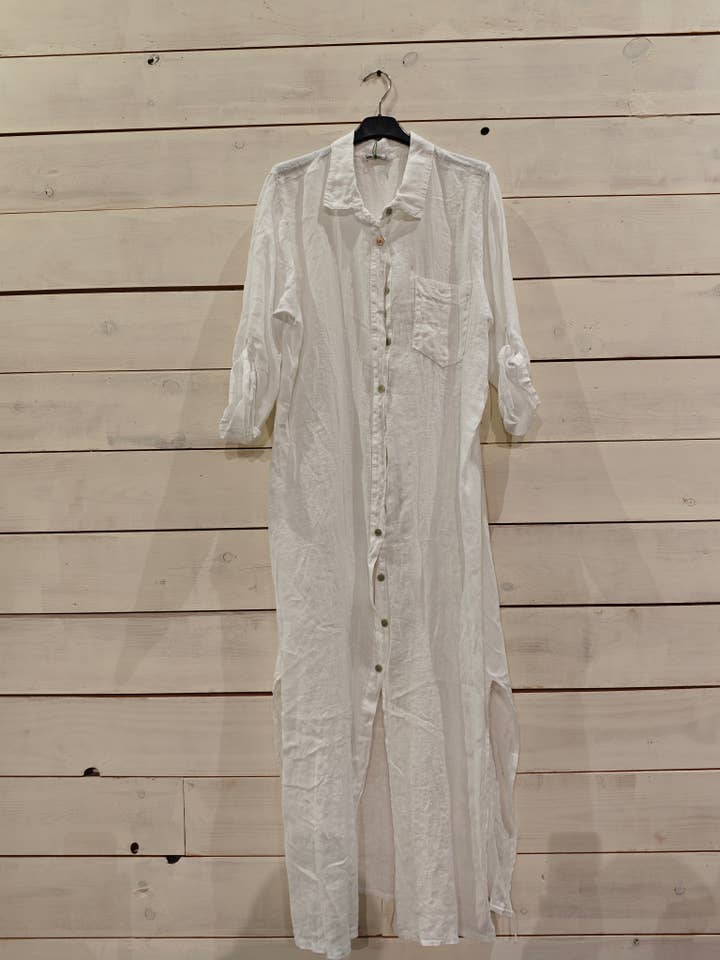 Linos y Textiles - Vendita all'ingrosso Camicia button down - Donna - REF 8827 T-SHIRT LUNGA 100% LINO1