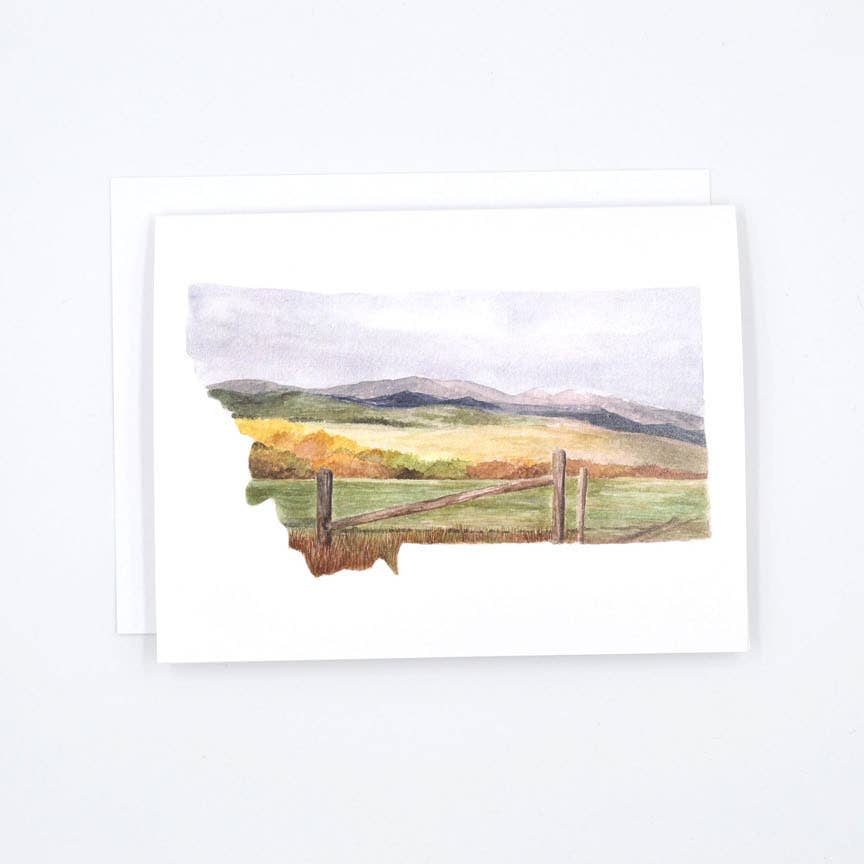 Rachel Alvarez Art - Wholesale Stationery/Notecard Set - Montana State Watercolor Notecard Set0