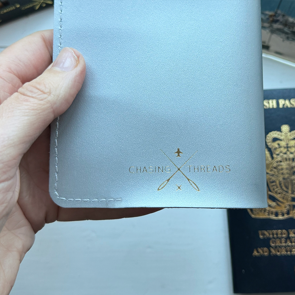 Chasing Threads – wholesale Passport case – women's – Stitch Where You've Been Passport Cover Kit - Vegan Silver6