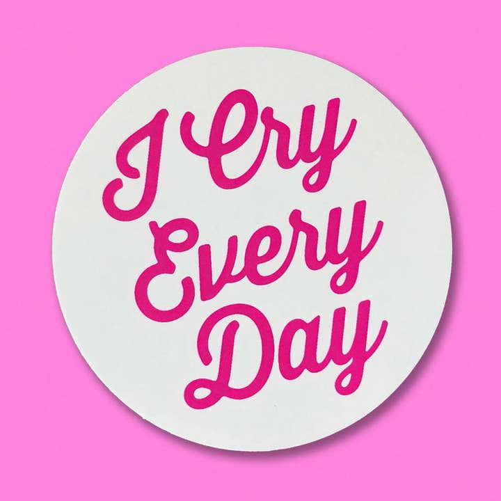 Pegatina «Lloro todos los días» para venta al por mayor de Leigh McKolay Design