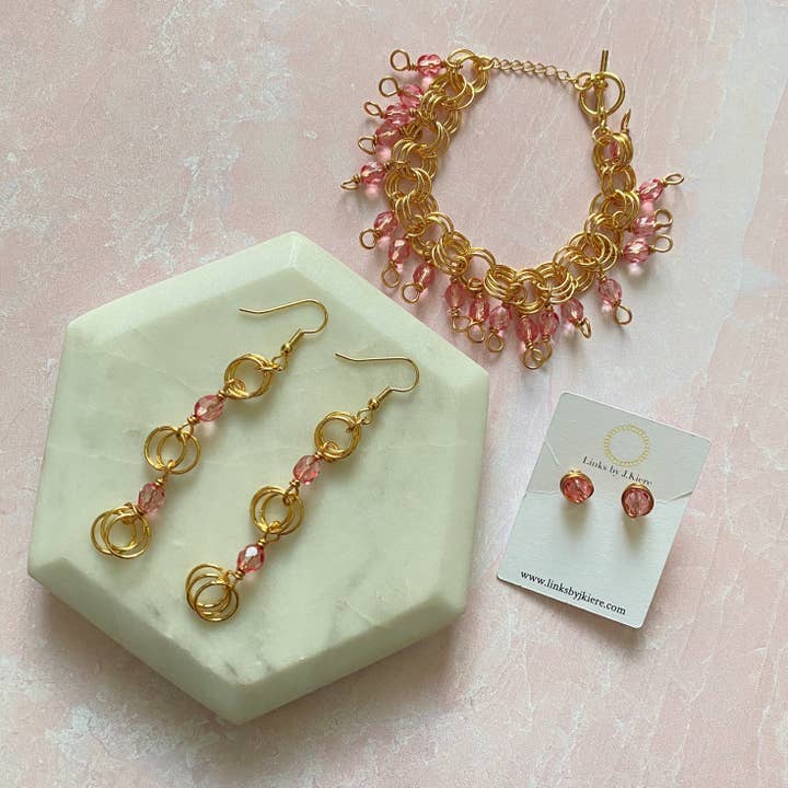 Le bracelet Donna en cristal rose pour la vente par Links by J. Kiere