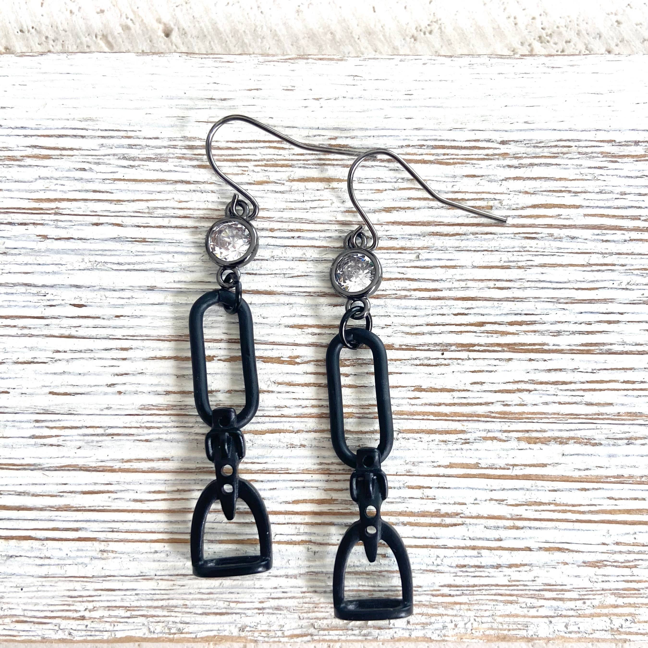 VB&CO Designs Handmade Jewelry - Wholesale Dangle Earrings - Horse bit stirrup earrings equestrian Derby style jewelry0