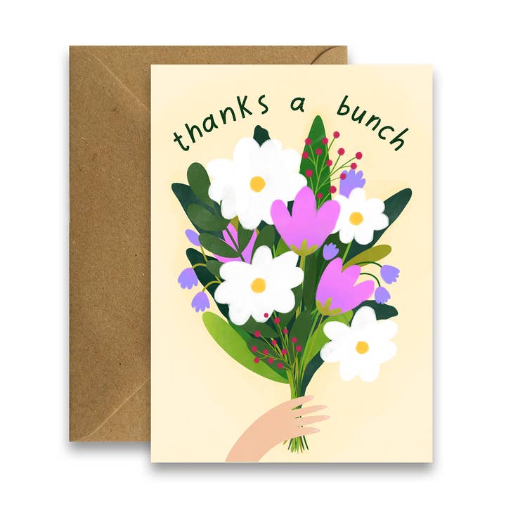 Obrigado(a) Milhões - Cartão de Agradecimento Floral por atacado de By Claire Schorman