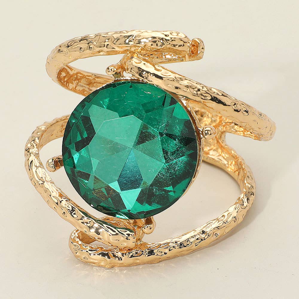 Sensibling Corp. – Großhandel Manschettenarmband – Rundes Armband mit Scharnieren aus Glaskristall10