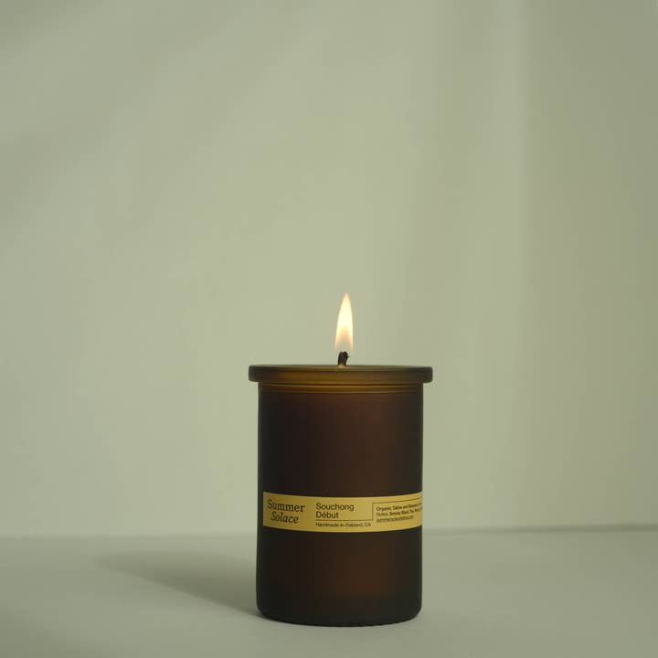 SUMMER SOLACE- Regenerative Tallow Beauty - Vendita all'ingrosso Candela in vasetto - Souchong Debut – Candela di sego al tè nero e vetiver, 6 oz8
